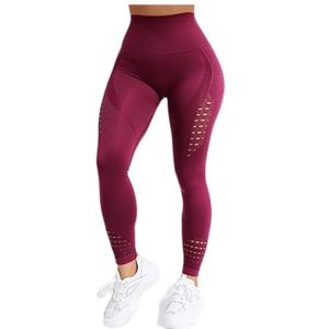 Legging Vrouwen hoge taille push up leggings naadloze fitness legging workout legging for vrouwen casual jeggings 4color Panty (Color : Wine, Size : M)