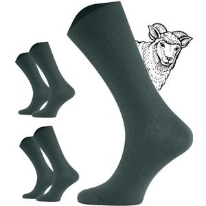 TODO 2 paar diabetici-sokken, merinosokken, zonder elastische band, extra brede wol, medicijnen, diabetici, sokken voor heren en dames, groen, 39-42 EU