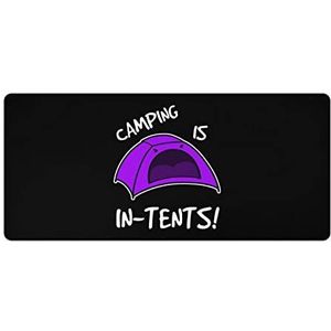 Camping Is In Tenten Mode Bureau Muismat Antislip Gaming Muismat Accessoires Decor 40x90cm