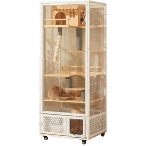 Kattenhuis Cat Villa Panoramic Glass Cat Nest Home Indoor Cat House Does Not Occupy An Area Cat Cage Large Cat Cabinet Kattenhuis Binnen(A1)