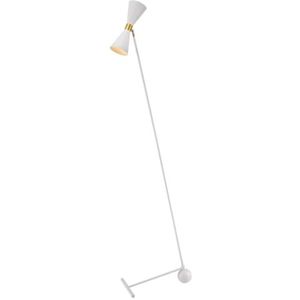 Vloerlampen Staanlamp Staande Lamp Metalen Vloerlamp Verstelbare Hoek Lampkop Ontwerp Staande Lamp Voor Woonkamer Lichtmast Moderne Hoge Lampen Vloerlamp Staande Lampen (Color : White)