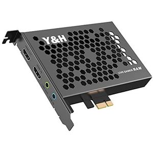 Y&H HDMI video-opnamekaart, PCIe Video Capture Card 4K30P/1080P120 video-opname en live streaming, lage latentie voor PS4, Xbox Series X/S, Xbox One, Wii U, Nintendo Switch en PC Gameplay