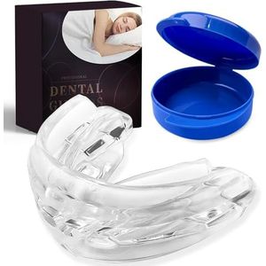Tandrail voor bruxisme, vormbare tandrail met tandbox, verbetert de snurkspalk, mondbescherming om te slapen, voorkomt bruxisme en snurken, helpt bij het slapen