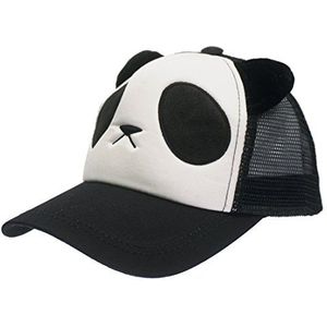 Roffatide Panda baseballpet, mesh, verstelbare baseballpet, pet, pet, truckerhoed, snapback, zwart, Eén maat