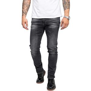 Indumentum Jeans heren slim fit broek stretch, donkergrijs - Is-302, 38W x 34L