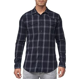 INDICODE Heren Altin Shirt | Flanellen hemd Black XL