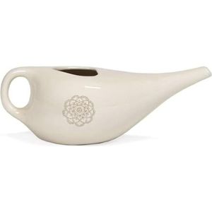 Bodhi NETI POT Neusspoelkannetje, keramisch Neti-kannethi-potje met mandala (goud)
