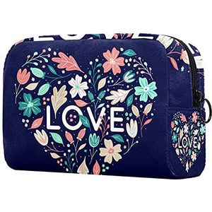 Cosmetische tassen, Mooie roze bloemen reizen cosmetische tassen, multifunctionele draagbare make-up tassen, reizen cosmetische tas organizer voor vrouwen