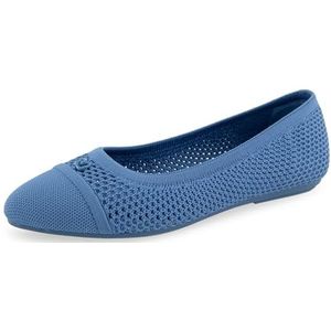 Aerosoles Annelie Ballet Flat voor dames, Blu Jean Gebreide Stof, 36 EU