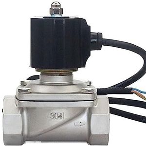 IP68 onderwater-magneetventiel roestvrij staal 1 inch 1-1/4 inch normaal gesloten 2W250-25 2W350-35 2-weg fontein magneetventiel 1 stuk (zwart, 1 inch)