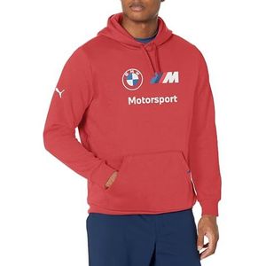 PUMA Heren BMW M Motorsport Essentials Fleece Hoodie, Astro Rood, X-Large, Astro Rood, XL