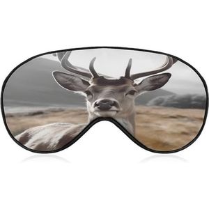 Grappig hertenoogmasker, zijslaapmasker, licht, blinddoek, slaapmasker, neuskussen en elastische band, voor kinderen, dames en heren