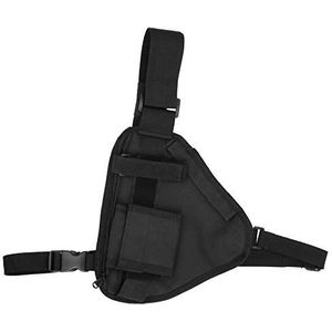 Walkie-talkie-borsttas, 600D Oxford Stoffen Walkie-talkie-tashouder met Verstelbare Schouderbanden, Kan Back-upbatterij Opslaan, Mobiele Telefoon, Kaarten en Geld