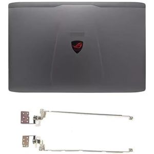 WANGHUIH LCD Achterkant Bovendeksel en scharnieren Compatibel met ASUS ROG Strix GL552 GL552J GL552JX GL552JW GL552V GL552VW GL552VX