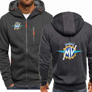 2023 Heren Hoodies voor MV Agusta Lichtgewicht Jassen Zip Up Vesten Hooded Truien Sweatshirts Lente Herfst Outwear Warm Zacht Trainingspak voor mannen-Dark Gray||XL