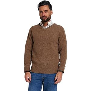 JACK PYKE Ashcombe - Trui met V-hals - 100% lamswol - beigebruin - L