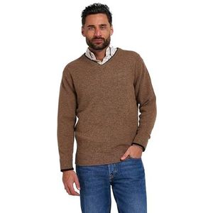 JACK PYKE Ashcombe - Trui met V-hals - 100% lamswol - beigebruin - L