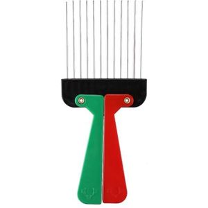 Generic Opvouwbare Metalen Brede Tanden Salon Kam Afro Ontwarren Pick Kam Haar Styling Tools