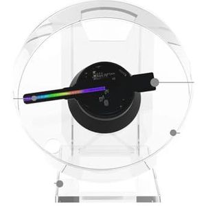 3D Hologram Projector Ventilator, Desktop Led Sign Holografische Lamp Speler, Reclame Display Machine Afstandsbediening Eenvoudig video wijzigen