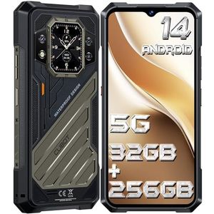 CUBOT Kingkong X Rugged Smartphone 5G, Android 14 (2024), 32GB + 256GB/1TB onverwoestbare telefoon, 10200mAh (33W) schokbestendige mobiele telefoon, 2,4K 6,58 inch FHD+, 100 MP, dubbel beeldscherm/5G