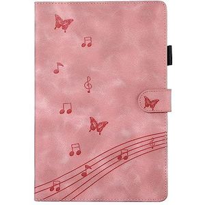 Telefoon Flip Case Cover, Compatibel met iPad Pro 12.9 2022-hoes (6e generatie) 2021/2020/2018 Premium PU-lederen Folio Smart-beschermhoes, meerdere kijkhoeken en Auto Wake & Sleep (Color : Pembe)