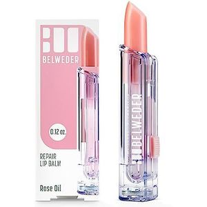 BELWEDER - Lippenbalsem met Damastrozenolie - Anti-aging Lipverzorging en Regeneratie - Hydratatie van de Lippen - Lipstick Transparante - Lip Balm - Rozengeur (1 stuk 3,5g)