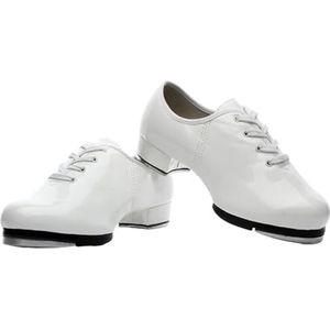 Kraftpaid Tap Dansschoenen, Tap Schoenen, Easy Strap Tap Dance Schoenen, Childrens Tap Schoenen, Heren Tap Schoenen, Unisex Volwassenen Sync Tap Dansschoen, Zacht, Lage Hakken, Vetersluiting, Voor