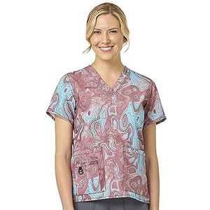 Carhartt Scrubs C12114 Force Cross-Flex Modern Fit V-hals Prin - 3X-Large Regular - Topografie