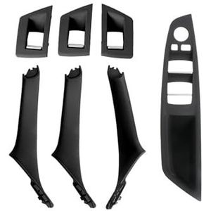 Auto interieurdeurgrepen 7-delige Set Voor BMW 5-serie F10 F18 523 525 528 LHD RHD Auto-interieurdeurgreepafdekking(RHD Black)