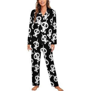 Eenhoorn, panda, pyjamasets met lange mouwen voor vrouwen, klassieke nachtkleding, nachtkleding, zachte pyjamasets