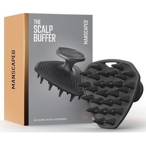 MANSCAPED® The Scalp Buffer siliconen hoofdscrubber voor mannen – Premium reinigende en exfoliërende haarborstel, ergonomisch handzaam ontwerp voor zachte hoofdhuidmassage (1-pack)