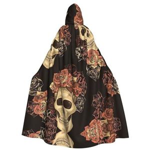 MDATT Hooded Mantel Voor Mannen, Halloween Heks Cosplay Gewaad Kostuum, Carnaval Party Supplies, Rose Skull