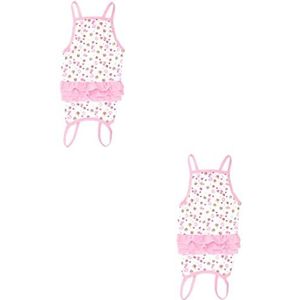 FRCOLOR 2 stuks aardbei jurk nachthemden voor meisjes meisjes tutu prinses nachthemd jurken van katoen rok huisdieraccessoires zomer shirt bretels jurk kleding