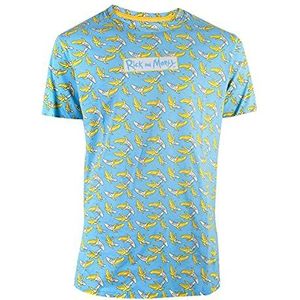 Rick & Morty - Banana AOP Longsleeve T-shirt voor heren, Blauw, XXL