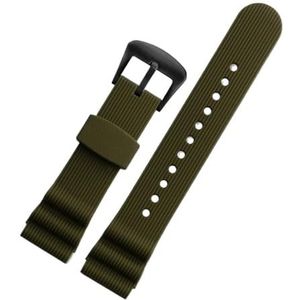 Siliconen Horlogeband geschikt for Seiko Sne545p1 heren Prospex Serie Sne547p1 Waterdicht Zweetbestendig Zachte Comfortabele Horlogeband 22mm (Color : Army green-black, Size : 22mm)