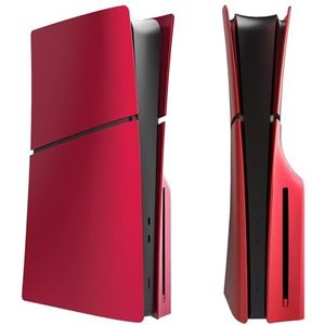 Voor PS5 SLIM Digitaal/Optische Drive Edition Console Case Voor PS5 SLIM Optische Drive Vervangende Case, Beschermhoes Shell Vervanging Game Console Accessoires (Optische Drive Versie Rood)