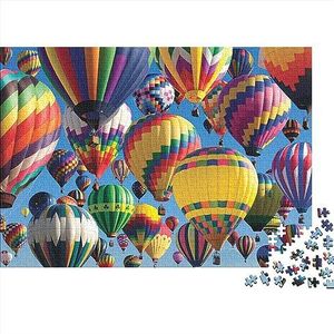 Heteluchtballon hersenkraker houten puzzels voor volwassenen en tieners ballonnen puzzels met voor koppels en vrienden, uitdagende educatieve spelletjes, vierkante puzzel, 300 stuks (40 x 28 cm)