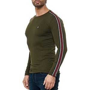 Red Bridge Herensweater met lange mouwen, slim-fit, Kaki, M