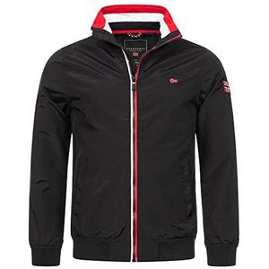 Geographical Norway Overgangsjas voor heren, lentejas, zomerjas, windbreaker, blouson productie, H-H, zwart, M