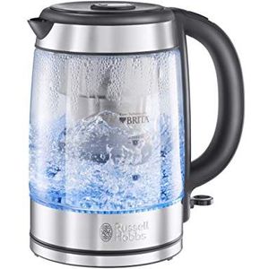 Russell Hobbs 20760-10 Brita Purity glazen waterkoker, filterketel inclusief Brita Maxtra+ cartridge, 3000 W, 1,5 liter, transparante kleur