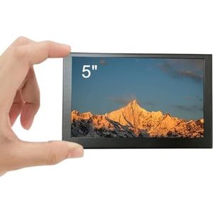 LESOWN IPS-monitor, klein, HDMI, VESA, 12,7 cm, metalen behuizing, 800 x 480, mini-lcd-display, draagbaar