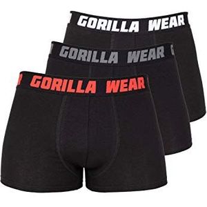 Gorilla Wear - Boxershorts - Zwart - Set van 3