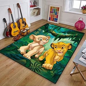 Baby Lion King Simba Print Antislip Tapijt Anime Print Speelkleed Badkamer Matten C3392 120X160 Cm