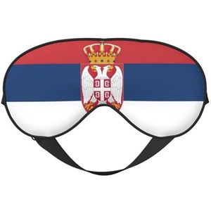 sttung Vlag van Servië Print Travel - Friendly Sleep Soft Eye Mask: Compact, lichtgewicht, verstelbare riem