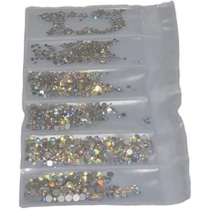 Glitter Crystal Nail Art Steentjes SS3-SS30 Plaksteen Clear Niet Hot Fix Steentjes Lijm Op Nail Art Decoraties-Nachtelijke hemel