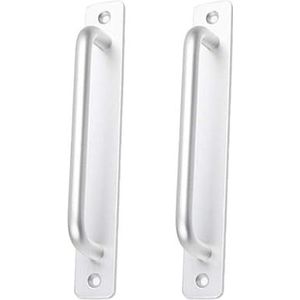 AOUHRHQPM Aluminiumlegering deurgrepen, kasten, kantoorladen, kledingkast hardware handgrepen, badkamer handgrepen en kaptafel lade handgrepen 2 stuks (kleur: zwart goud zilver, maat: 160 mm)