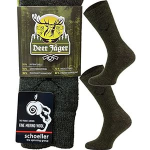 TODO Comodo Real JÄGER Sokken 80% Merino jachtsokken groen heren en dames, anti-blazen, zonder rubber. (47-50, SMTG1 - kaki), SMTG1 - Khaki, 47/50 EU
