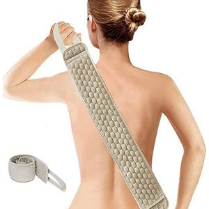Nieuwe exfoliërende rugscrubber voor douche rugwasmachine voor mannen en vrouwen loofah beige (32'' lang, 3,5'' breed)
