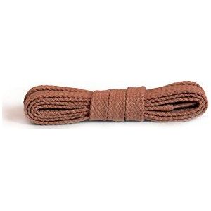 Kaps Flat Laces, Hoogwaardige Duurzame 100% Katoenen Schoenveters voor Vrijetijd Schoenen, Gemaakt in Europa, 1 Paar - (120 cm - 47 inch - 6 to 8 paar ogen / 49 - cognac)