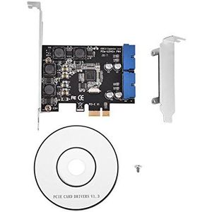 Interne 2-poorts 19-pins naar 2-pins low profile PCI-Express PCI-Express-kaart adapter
